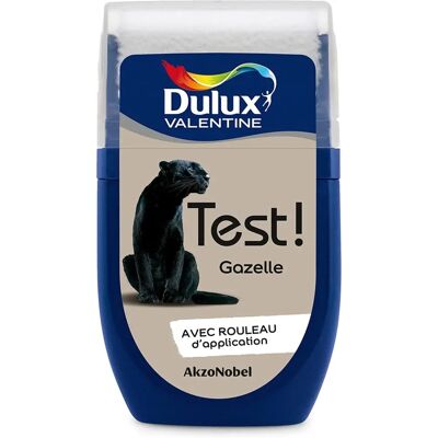 DULUX VALENTINE Gazelle Satin Couleur Crème Testeur - Paint Sample - Publicité DULUX VALENTINE Gazelle Satin Couleur Crème Testeur - Paint Sample - Publicité
