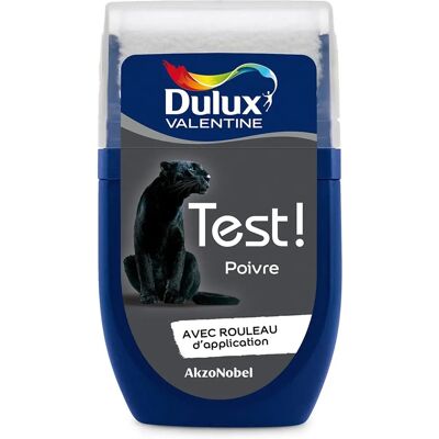 Testeur de peinture Dulux Valentine - Poivre Finition Satinée - Publicité Testeur de peinture Dulux Valentine - Poivre Finition Satinée - Publicité