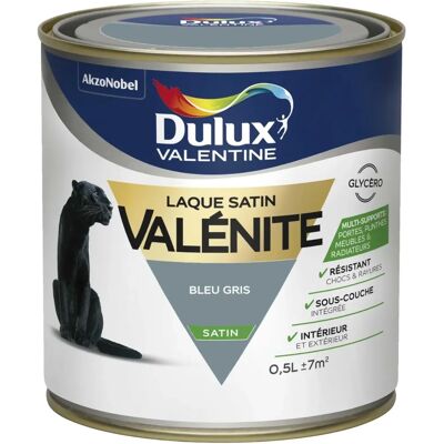 DULUX VALENTINE - Valénite Satin - Bleu Gris - Vernis - Publicité DULUX VALENTINE - Valénite Satin - Bleu Gris - Vernis - Publicité