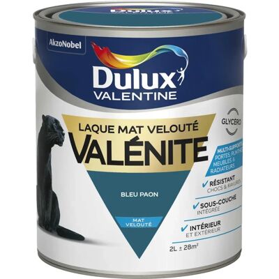 Dulux Valentine - Valénite - Bleu Paon - Mat - Peinture Dulux Valentine - Valénite - Bleu Paon - Mat - Peinture