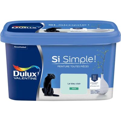 Peinture Satinée Dulux Valentine Le Bleu Clair - 2,5L - Publicité Peinture Satinée Dulux Valentine Le Bleu Clair - 2,5L - Publicité