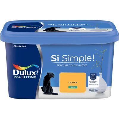 Dulux Valentine Si Simple! - Peinture satinée - Jaune - 2,5L - Peinture - Publicité Dulux Valentine Si Simple! - Peinture satinée - Jaune - 2,5L - Peinture - Publicité