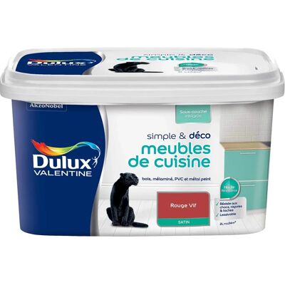 DULUX VALENTINE - Simple & Déco - Rouge satin - 2L - Paint - Publicité DULUX VALENTINE - Simple & Déco - Rouge satin - 2L - Paint - Publicité