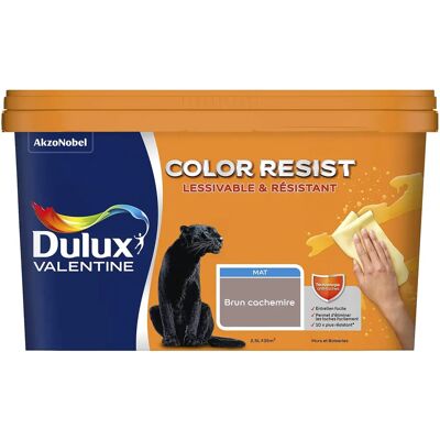 Peinture Dulux Valentine Cachemire Brun - Murs & Boiseries - Finition Mate - 2,5L - Publicité Peinture Dulux Valentine Cachemire Brun - Murs & Boiseries - Finition Mate - 2,5L - Publicité