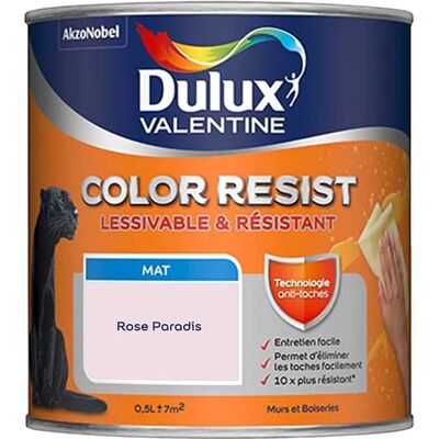 Dulux Valentine Color Resist - Murs & Bois - Rose Paradis Mat - Peinture - Publicité Dulux Valentine Color Resist - Murs & Bois - Rose Paradis Mat - Peinture - Publicité