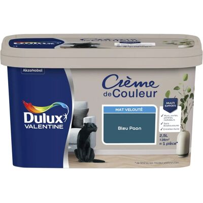 Peinture Dulux Valentine Bleu Paon - Intérieur & Meubles - Publicité Peinture Dulux Valentine Bleu Paon - Intérieur & Meubles - Publicité