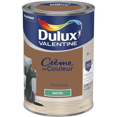 Peinture Crème Satinée DULUX VALENTINE - Intérieur 1.25L - Publicité Peinture Crème Satinée DULUX VALENTINE - Intérieur 1.25L - Publicité