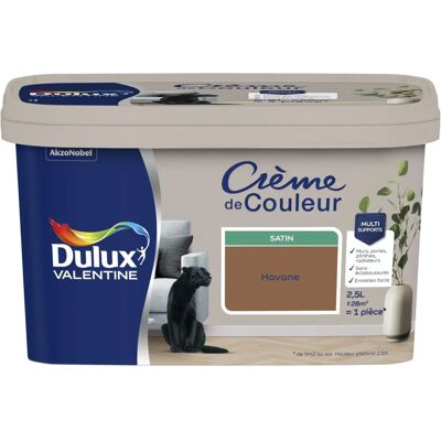 Peinture Satinée Crème Dulux Valentine - Intérieur - 2,5L - Publicité Peinture Satinée Crème Dulux Valentine - Intérieur - 2,5L - Publicité