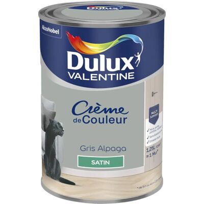 Peinture Intérieure Satin Gris Alpaga Dulux Valentine - Peinture - Publicité Peinture Intérieure Satin Gris Alpaga Dulux Valentine - Peinture - Publicité