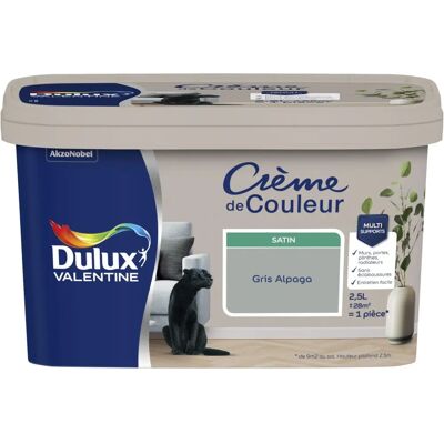 DULUX VALENTINE Satin Gris Alpaga - Peinture Intérieure 2.5L - Publicité DULUX VALENTINE Satin Gris Alpaga - Peinture Intérieure 2.5L - Publicité