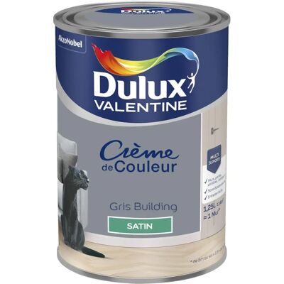 DULUX VALENTINE Peinture Satinée Gris - Intérieur - Publicité DULUX VALENTINE Peinture Satinée Gris - Intérieur - Publicité