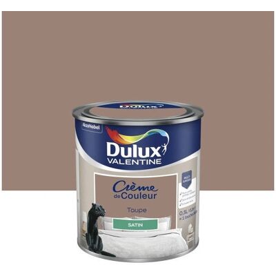 Dulux Valentine Crème de Couleur Satin Taupe 0.5L - Peinture - Publicité Dulux Valentine Crème de Couleur Satin Taupe 0.5L - Peinture - Publicité