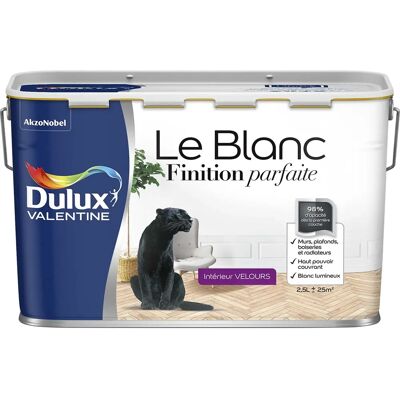Peinture Velours Blanche Dulux Valentine 2,5L Peinture Velours Blanche Dulux Valentine 2,5L