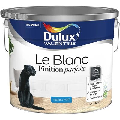 Peinture Blanche Écologique Dulux Valentine - Intérieur, Finition Mate, 10L Peinture Blanche Écologique Dulux Valentine - Intérieur, Finition Mate, 10L