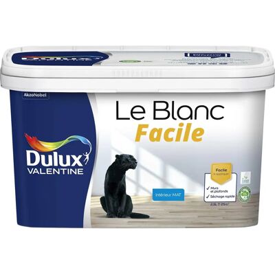 Peinture Blanche Dulux Valentine - Facile à appliquer - Mate - 2,5L - Peinture - Publicité Peinture Blanche Dulux Valentine - Facile à appliquer - Mate - 2,5L - Peinture - Publicité