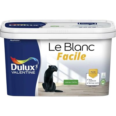 Peinture Satinée Dulux Valentine Le Blanc Facile - 2,5L - Intérieur Peinture Satinée Dulux Valentine Le Blanc Facile - 2,5L - Intérieur