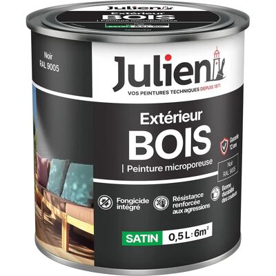 Julien Fongicide microporeux noir - Protection du bois - Publicité Julien Fongicide microporeux noir - Protection du bois - Publicité
