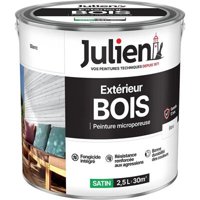 Peinture satinée blanche pour bois - Usage intérieur - Publicité Peinture satinée blanche pour bois - Usage intérieur - Publicité