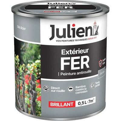 JULIEN Außenrostschutzfarbe Grau Stahl - Farbe JULIEN Außenrostschutzfarbe Grau Stahl - Farbe