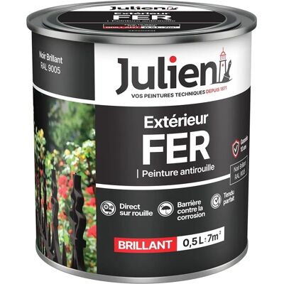 Julien Schwarz Rostfreie Metallfarbe - Außen, 0,5L Julien Schwarz Rostfreie Metallfarbe - Außen, 0,5L