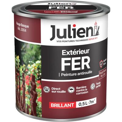 Julien Rote Rostschutz Metall Lösungsmaler - Außenbereich - 0,5L Julien Rote Rostschutz Metall Lösungsmaler - Außenbereich - 0,5L