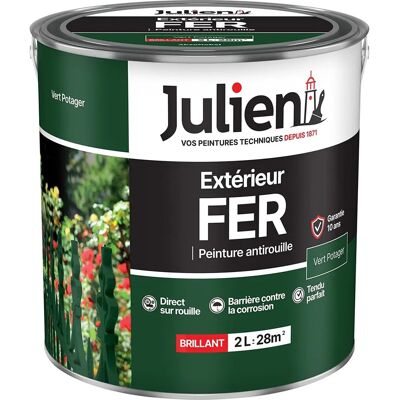 Peinture verte pour métal anti rouille Julien - 2L - Extérieur - Publicité Peinture verte pour métal anti rouille Julien - 2L - Extérieur - Publicité