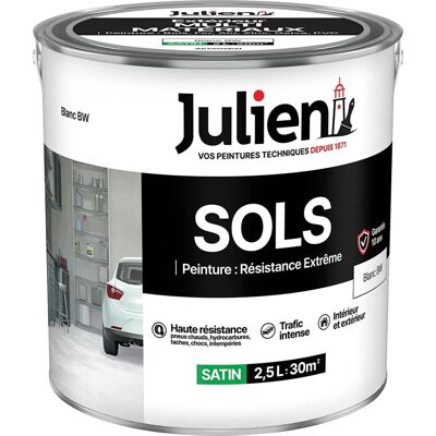 Peinture sol blanche JULIEN - Intérieur/Extérieur - 2,5L Peinture sol blanche JULIEN - Intérieur/Extérieur - 2,5L