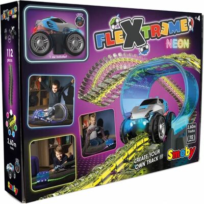Set Neon FlexExtreme Smoby Carrera - Juguetes Set Neon FlexExtreme Smoby Carrera - Juguetes