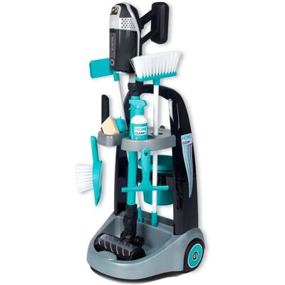 Smoby Blau Rowenta Reinigungswagen mit Zubehör - Spielzeug-Reinigungsset Smoby Blau Rowenta Reinigungswagen mit Zubehör - Spielzeug-Reinigungsset