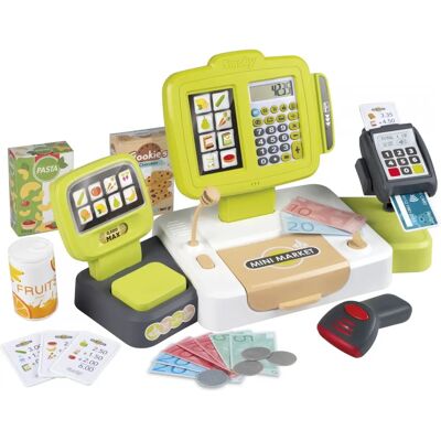 Caja registradora Smoby - Supermercado de juguete - Interactivo - 30 piezas Caja registradora Smoby - Supermercado de juguete - Interactivo - 30 piezas