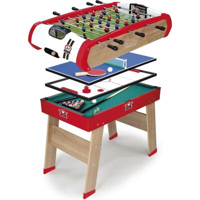 Table multi-jeux Smoby 640002 - Baby-foot, Billard, Ping Pong - Publicité Table multi-jeux Smoby 640002 - Baby-foot, Billard, Ping Pong - Publicité
