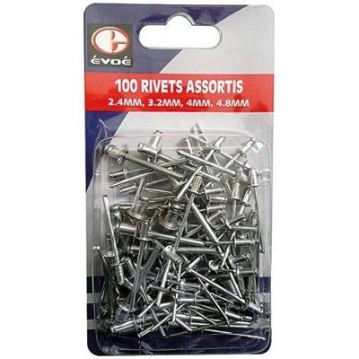 Rivets Evoe 100 assortis - Hardware - Publicité Rivets Evoe 100 assortis - Hardware - Publicité