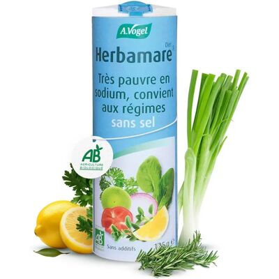 A.Vogel Herbamare Diet Faible en Sodium - Assaisonnement aux Herbes 125 g - Publicité A.Vogel Herbamare Diet Faible en Sodium - Assaisonnement aux Herbes 125 g - Publicité