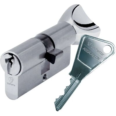 Cylindre Vachette V5 en nickel 30x30 mm - 3 clés - Haute sécurité Cylindre Vachette V5 en nickel 30x30 mm - 3 clés - Haute sécurité
