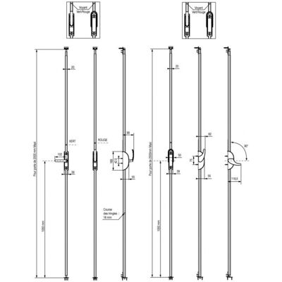 VACHETTE Weiß 18393000 Fenstersicherung - Reversibel, 90° Neigung, Verstellbare Schiene VACHETTE Weiß 18393000 Fenstersicherung - Reversibel, 90° Neigung, Verstellbare Schiene