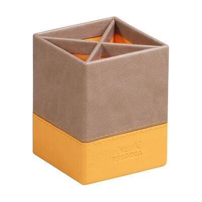 Rhodia 318814C Pen/Pencil Holder - Leatherette Taupe Rhodia 318814C Pen/Pencil Holder - Leatherette Taupe