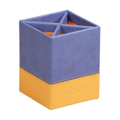 Soporte para bolígrafo/lápiz Rhodia 318818C - Imitación cuero azul, naranja Soporte para bolígrafo/lápiz Rhodia 318818C - Imitación cuero azul, naranja