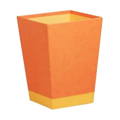 Conteneur à déchets Rhodia 318924C - Carré en simili cuir - Orange - Publicité Conteneur à déchets Rhodia 318924C - Carré en simili cuir - Orange - Publicité