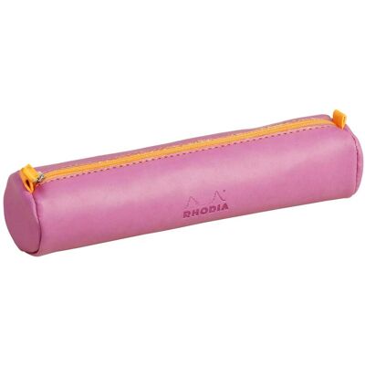 Rhodiarama Lilac Leather Pouch - Pen, Pencil, Marker Storage - Trousse Rhodiarama Lilac Leather Pouch - Pen, Pencil, Marker Storage - Trousse