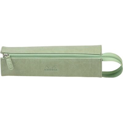 Trousse Rhodiarama Céladon - Simili cuir italien - 23x5x5 cm - Publicité Trousse Rhodiarama Céladon - Simili cuir italien - 23x5x5 cm - Publicité