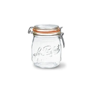 Le Parfait 750ml Glasgefäß-Set - Rund - Transparent - Frankreich Le Parfait 750ml Glasgefäß-Set - Rund - Transparent - Frankreich