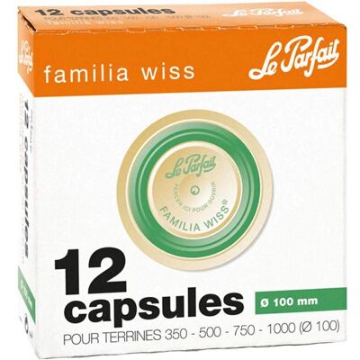 Set di 12 capsule per barattoli Le Parfait 10cm Set di 12 capsule per barattoli Le Parfait 10cm