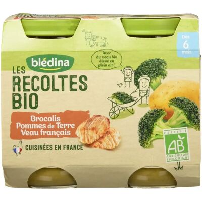 Blédina Les Récoltes Bio Brocolis Pommes de Terre Veau - Aliments bébé - Publicité Blédina Les Récoltes Bio Brocolis Pommes de Terre Veau - Aliments bébé - Publicité