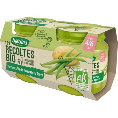 Nourriture Bio pour Bébé Blédina Haricots Verts Pommes de Terre - 4-6 Mois - Publicité Nourriture Bio pour Bébé Blédina Haricots Verts Pommes de Terre - 4-6 Mois - Publicité