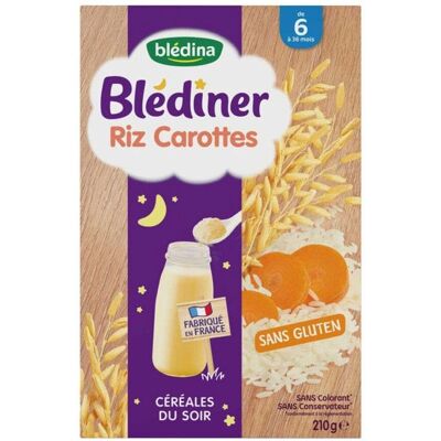 Céréales riz carottes Blédina - Lot de 7 x 210g - Publicité Céréales riz carottes Blédina - Lot de 7 x 210g - Publicité