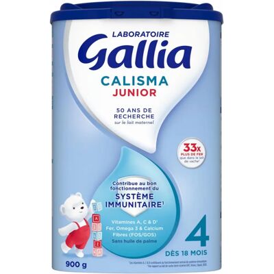 Gallia Calisma Junior 4 - Lait en Poudre 900g - Publicité Gallia Calisma Junior 4 - Lait en Poudre 900g - Publicité