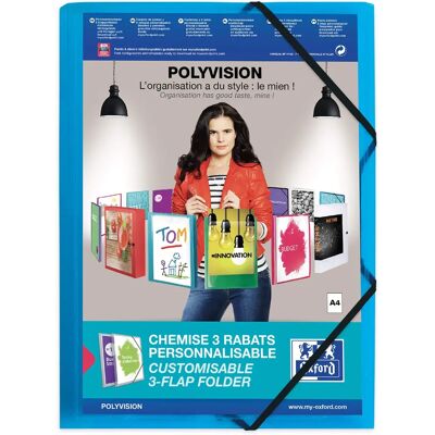 Oxford Polyvision Ordner Blau - A4 Sichere Dokumentenmappe Oxford Polyvision Ordner Blau - A4 Sichere Dokumentenmappe