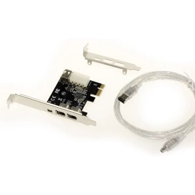 Carte FireWire PCIe Kalea-Informatique - PCIe 400 IEEE1394a 2+1 Port - Compatible Windows Carte FireWire PCIe Kalea-Informatique - PCIe 400 IEEE1394a 2+1 Port - Compatible Windows