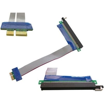 Kalea-Informatique - Riser PCIe 16x vers 1x - Flexible - 145mm - Câble PCIe Riser - Publicité Kalea-Informatique - Riser PCIe 16x vers 1x - Flexible - 145mm - Câble PCIe Riser - Publicité