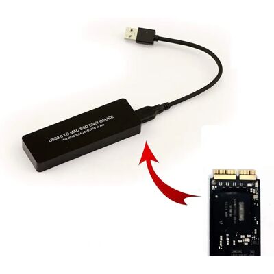 MacBook SSD Behuizing - USB 3.0 - 12+16 Pin - 2013-2016 MacBook SSD Behuizing - USB 3.0 - 12+16 Pin - 2013-2016